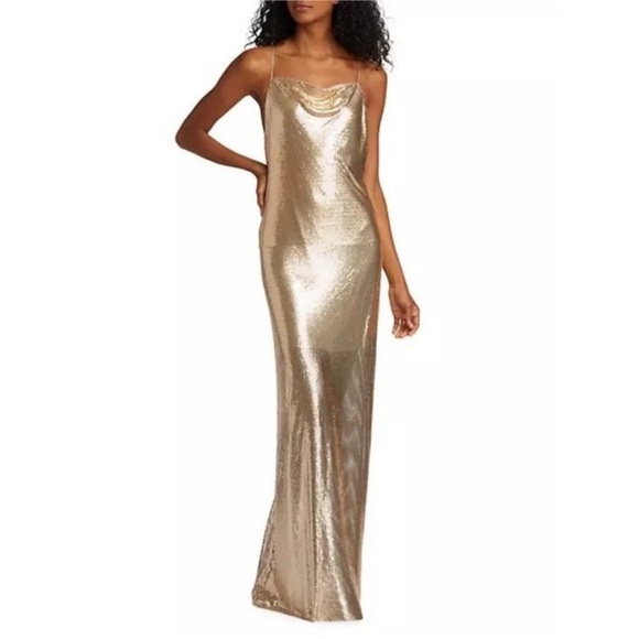 Alice + Olivia Harmony chainmail maxi slip dress NEW - Picture 9 of 13